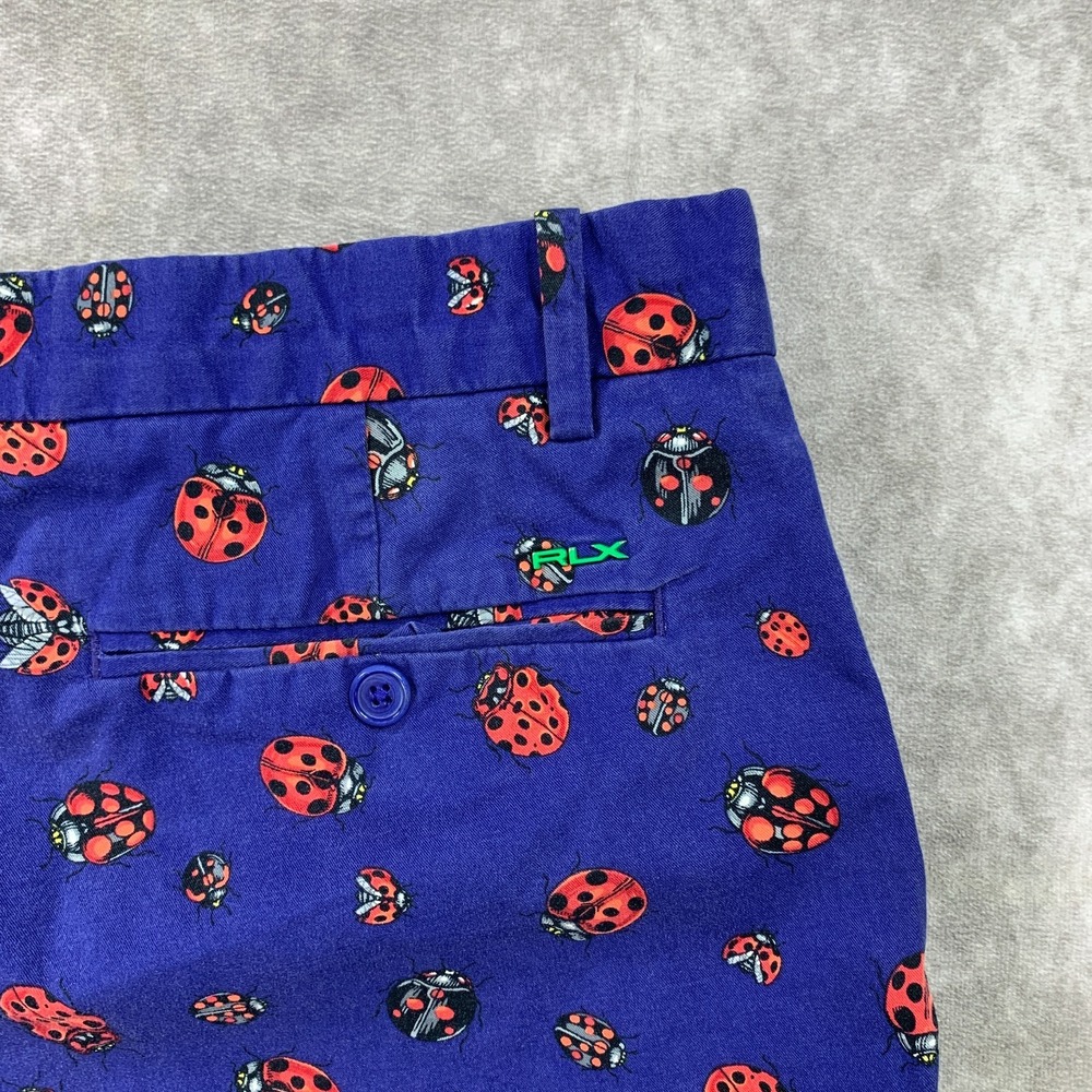 RLX Ralph Lauren Shorts Mens 36 Ladybug Print Stretch Casual Golf‎ Preppy 10" - Picture 3 of 9